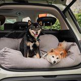 Large Orthopedic Dog Car Seat – Plush Fluffy Travel Couch Bed