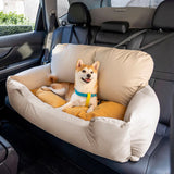 Large Orthopedic Dog Car Seat – Plush Fluffy Travel Couch Bed