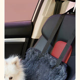 Fluffy Plush Dog Car Seat – Non-Slip, Super Soft & Safe