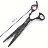 Dog Grooming Scissors Set – Straight, Curved & Thinning Shears (4-Piece)