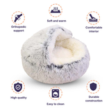 Enclosed Dog Cave Bed – Cosy Fleece Snuggle Nest for Small Dogs