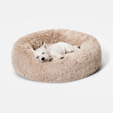 Orthopedic Memory Foam Dog Cuddle Bed – Round Donut Design with Raised Edges
