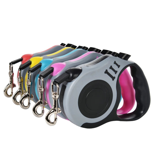 Retractable Dog Leash with Quick Release Button – 3m & 5m