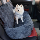 Fluffy Plush Dog Car Seat – Non-Slip, Super Soft & Safe