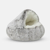 Enclosed Dog Cave Bed – Cosy Fleece Snuggle Nest for Small Dogs