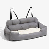 Large Orthopedic Dog Car Seat – Plush Fluffy Travel Couch Bed