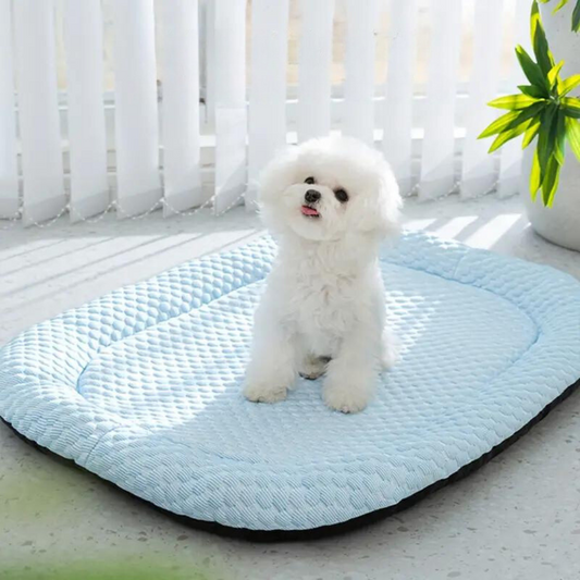 Cooling Memory Foam Dog Bed – Ice Silk Breathable & Washable