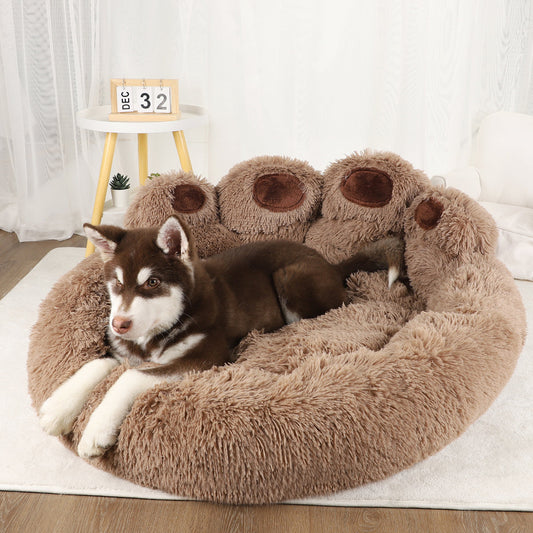 Fluffy Plush Dog Bed – Ultra Soft Washable Pet Sleeping Bed
