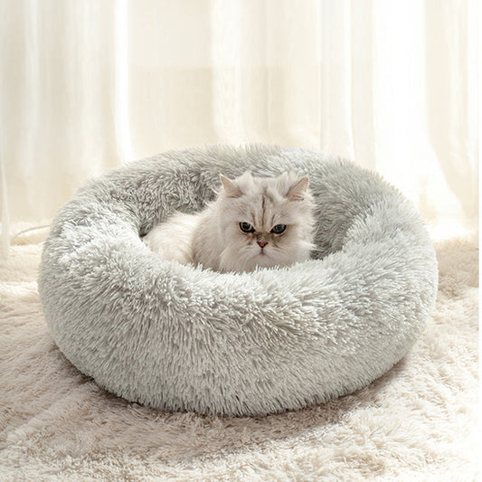 Nook Donut Cuddle Bed for Cats and Dogs to Curl Up and Snuggle