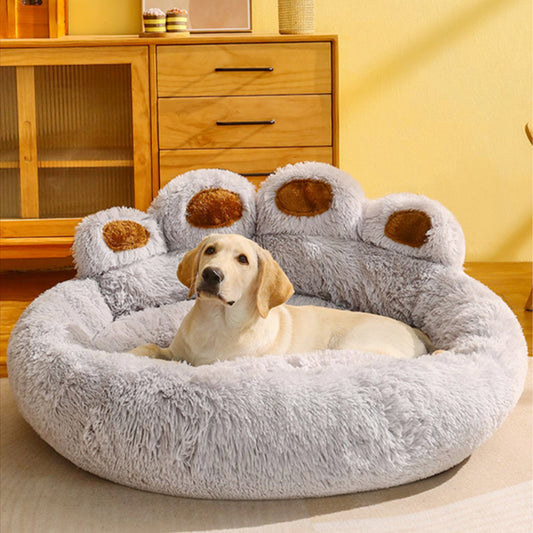 Fluffy Plush Dog Bed – Ultra Soft Washable Pet Sleeping Bed