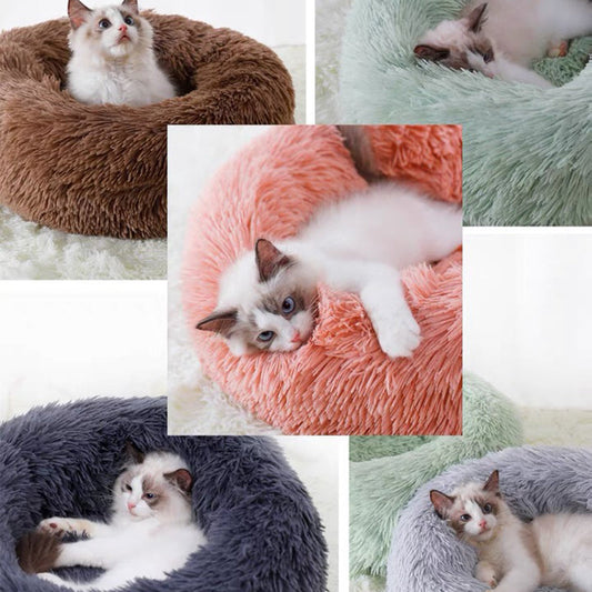 Nook Donut Cuddle Bed for Cats and Dogs to Curl Up and Snuggle